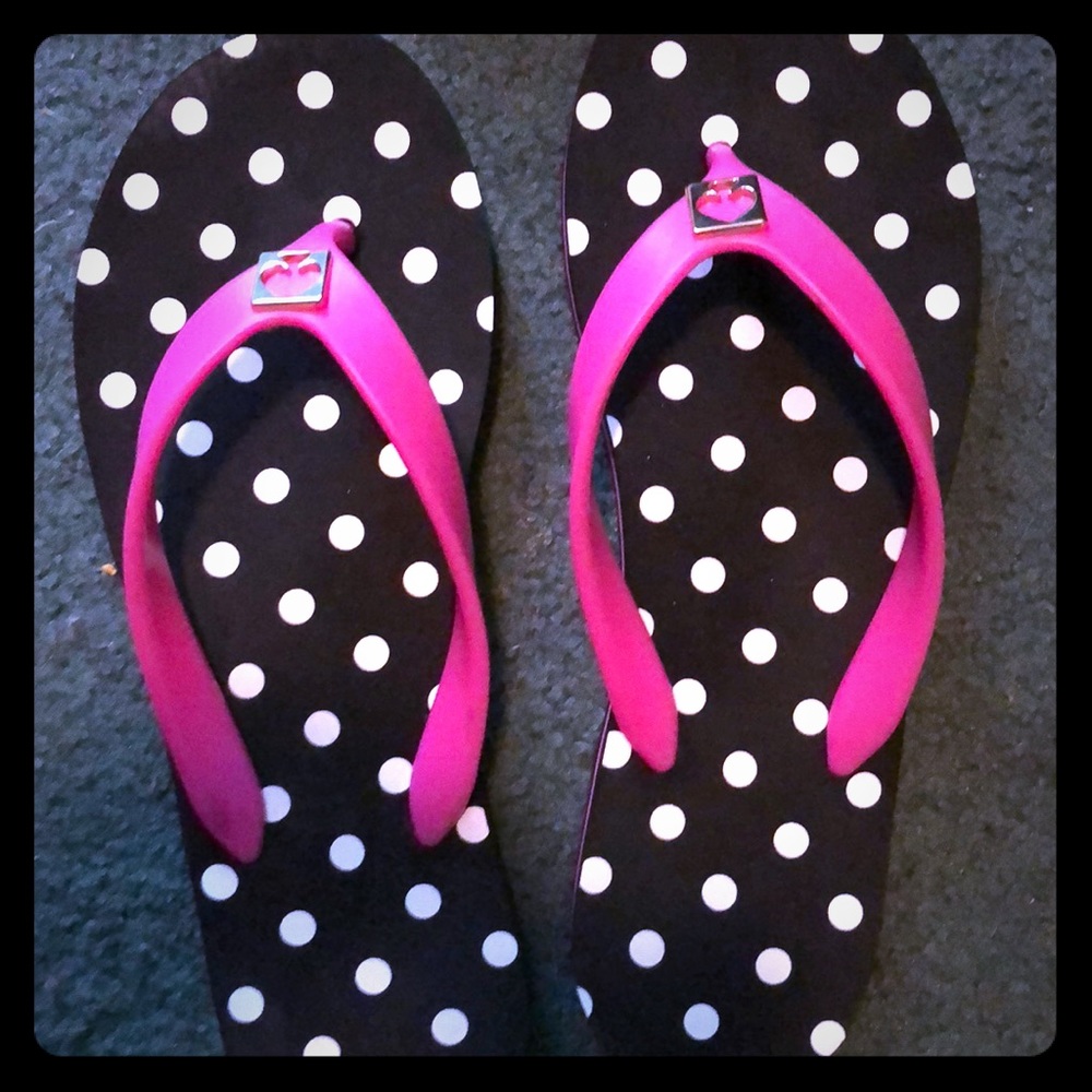 Kate spade polka dot flip flops